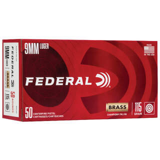 Federal Champion 9mm 115Gr FMJ 50ct