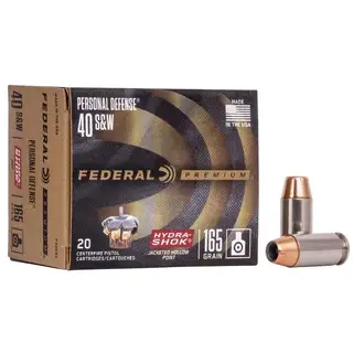 Federal Premium Hydra-Shok 40 S&W 165gr JHP