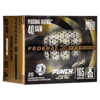 Federal Premium Punch 40 S&W 165 Gr JHP 20ct